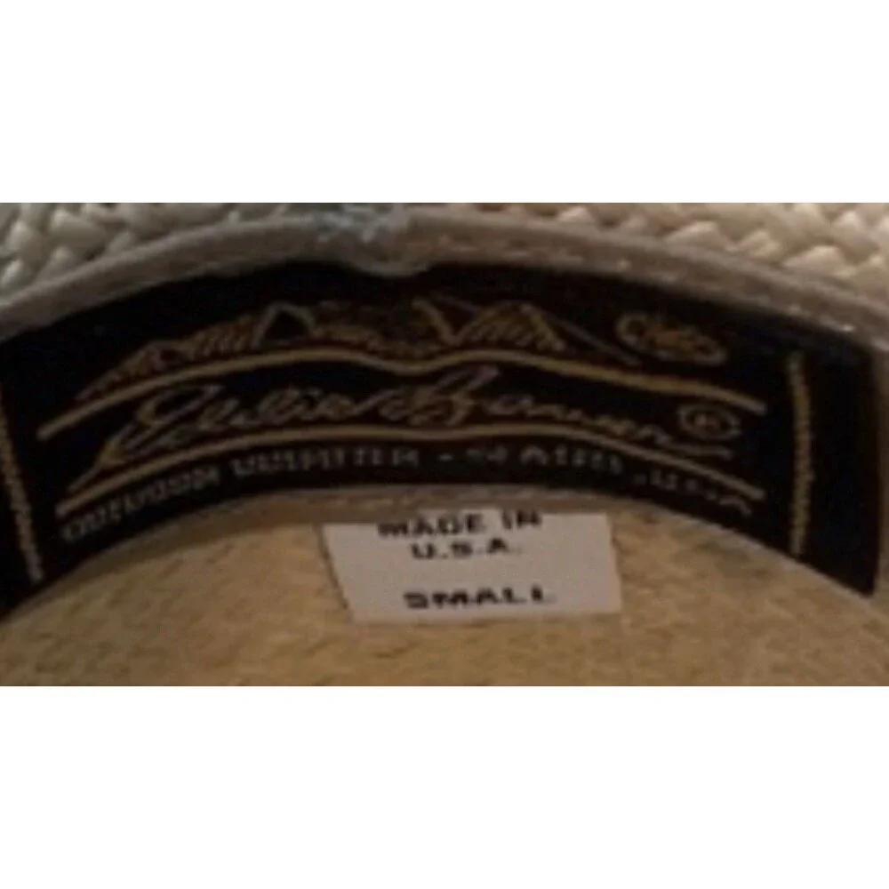 Vintage Eddie Bauer Genuine Panama Hat Handwoven in Ecuador Straw Fedora Small